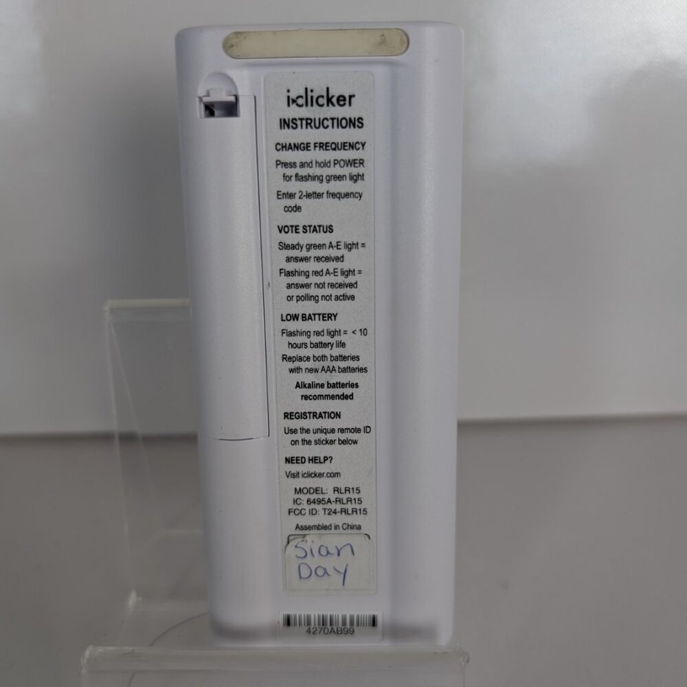 iClicker + Plus Student Response Remote Control Model RLR15 Tested Works - Picture 2 of 2